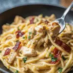 Creamy Carbonara with Crispy Chicken & Bacon