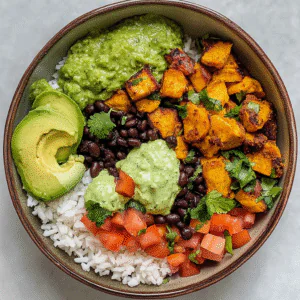 Chipotle Chicken Bowl with Black Beans & Sweet Potatoes