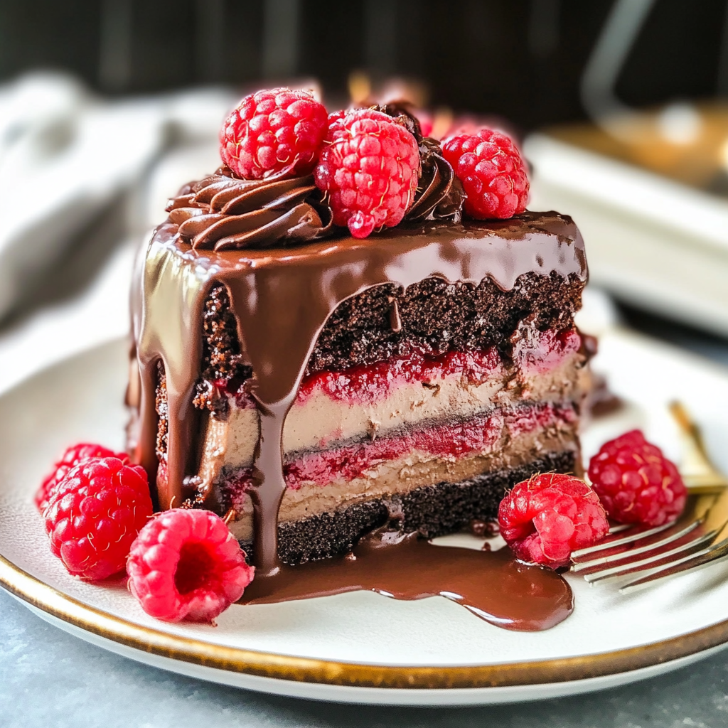 Chocolate Raspberry Drip Cake Recipe