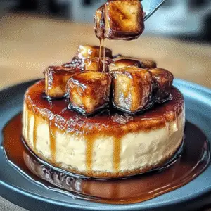 Caramelized Banana Cheesecake with Rum Glaze