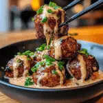 Korean BBQ Meatballs with Spicy Mayo Dip