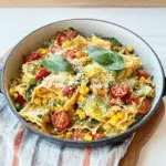 Cheater’s Skillet Lasagna with Corn & Tomatoes