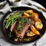 Skillet Steak with Asparagus and Potatoes Recipe