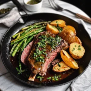 Skillet Steak with Asparagus and Potatoes Recipe