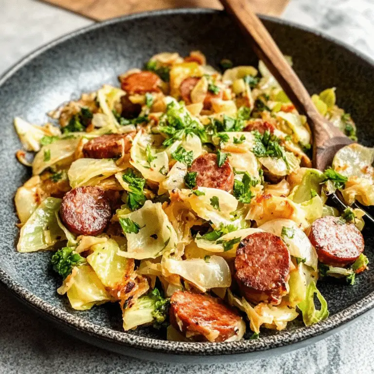 Cabbage and Kielbasa Skillet
