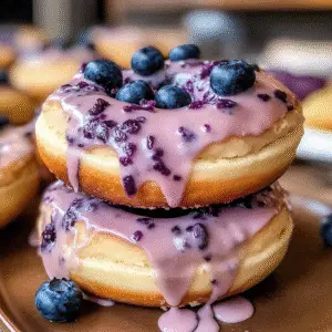 Blueberry Glazed Cake Donuts Recipe