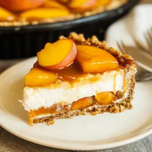 Peach Cheesecake Pie (No-Bake)