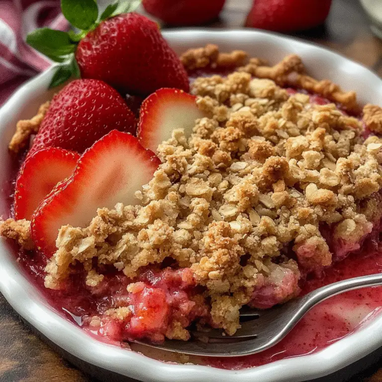 Strawberry Rhubarb Crisp Recipe