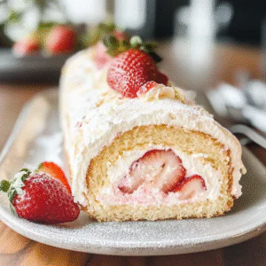 Easy Strawberry Cake Roll Recipe