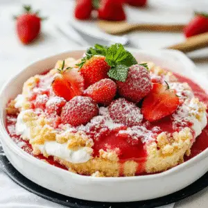 Fresh Strawberry Dump Cake Recipe