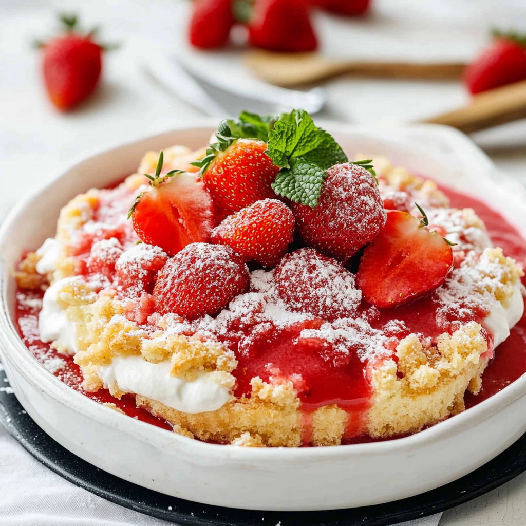 Fresh Strawberry Dump Cake Recipe