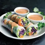Rainbow Summer Rolls with Peanut Sauce Recipe