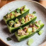 Fresh Avocado Tuna-Stuffed Cucumber Boats Recipe