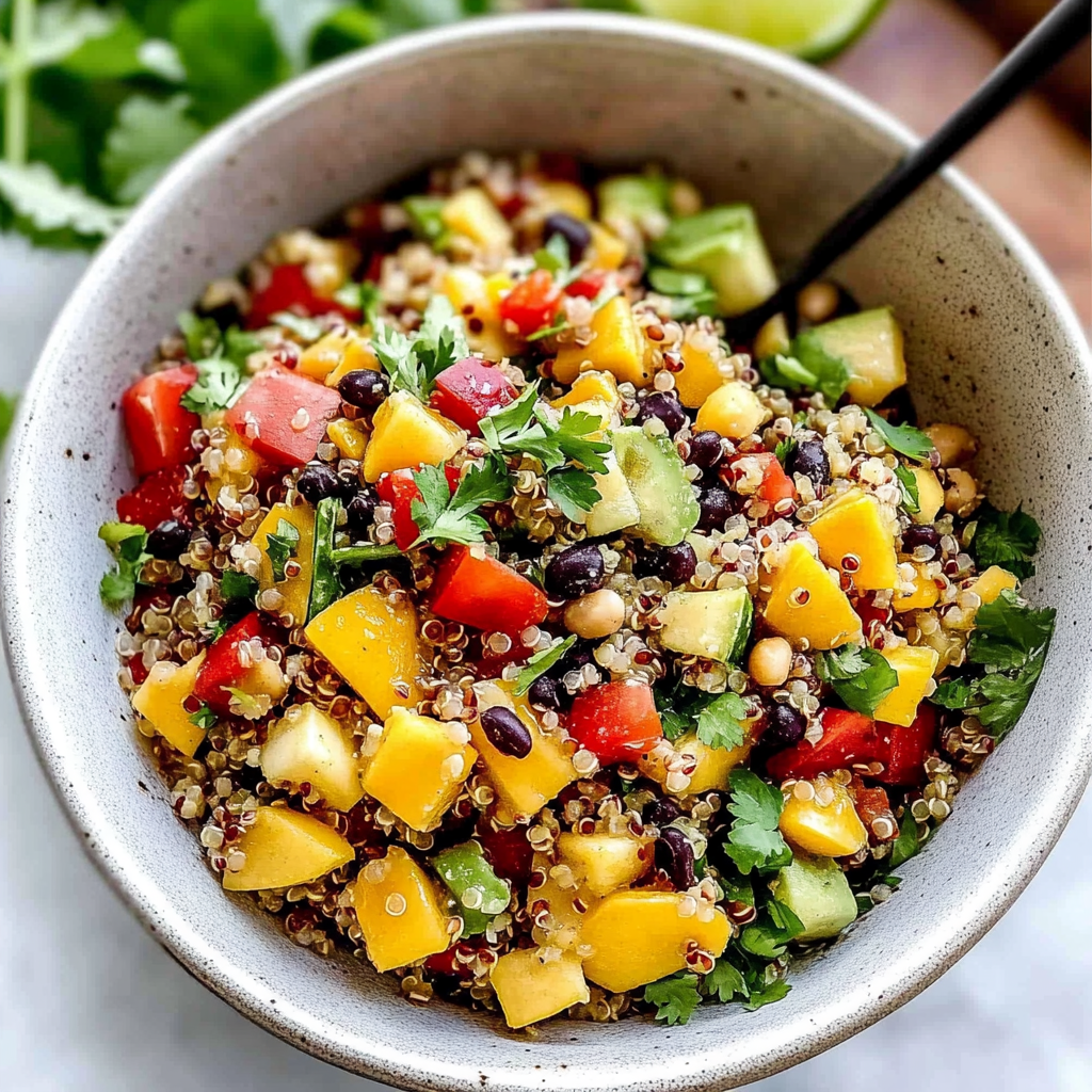 Tropical Quinoa Salad with Mango & Black Beans