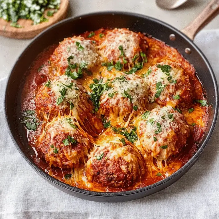 Cheesy Chicken Parmesan Meatballs