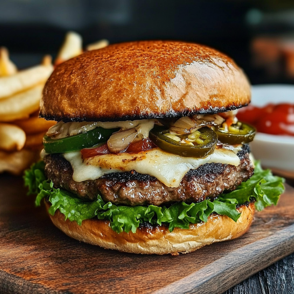 Sizzling Jalapeno Swiss Burgers
