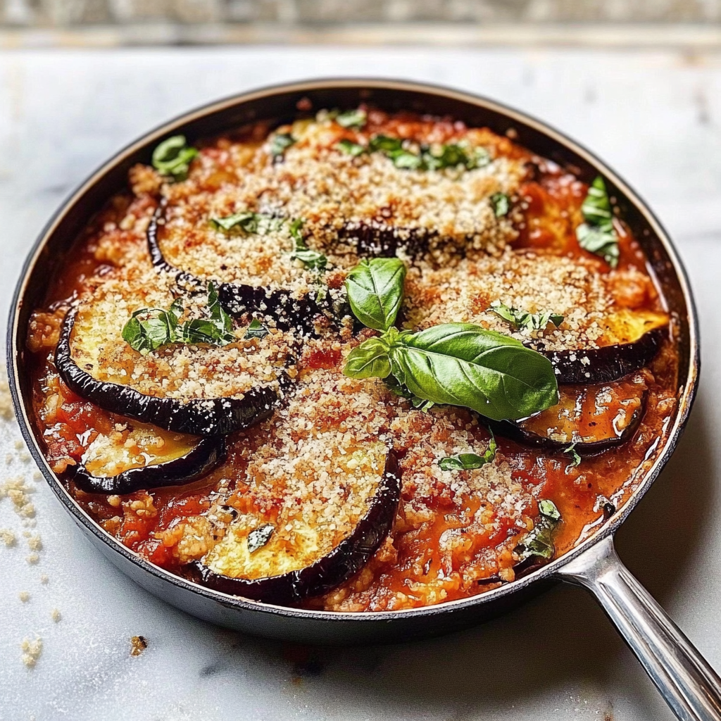 Skillet Eggplant Parmesan Recipe