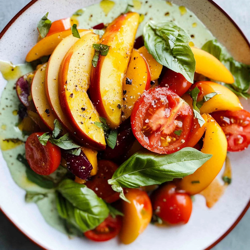 Heirloom Tomato and Peach Salad Recipe