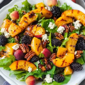 Peach Salad with Goat Cheese & Pecans Recipe