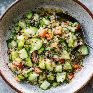 Cucumber Salad with Quinoa & Lemon