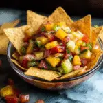 Fruit Salsa with Cinnamon Sugar Tortilla Chips