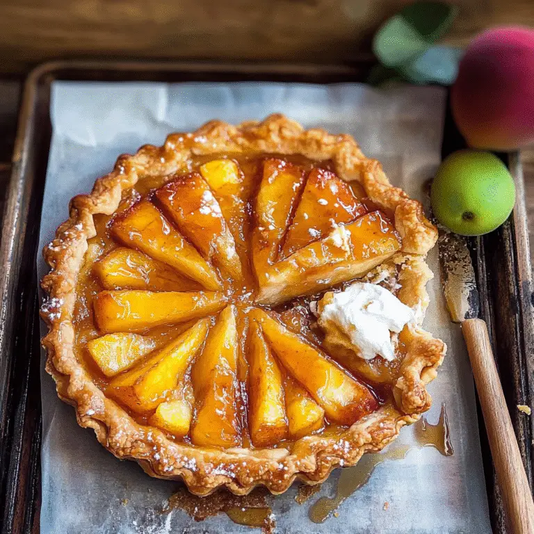 Peach Galette with Honey Drizzle Recipe