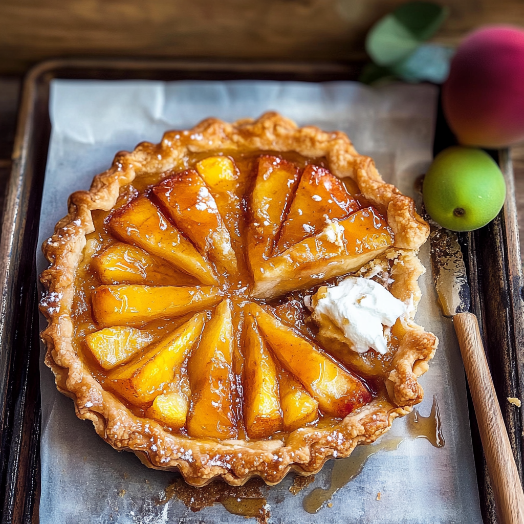 Peach Galette with Honey Drizzle Recipe