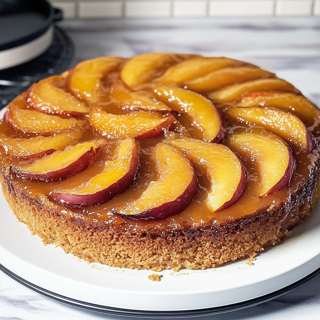 Peach Upside-Down Cake Recipe