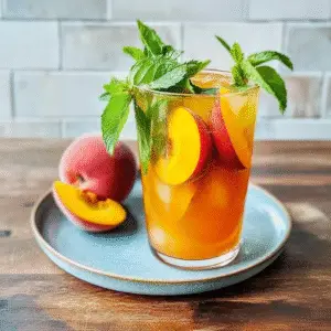 Peach Iced Tea with Mint Recipe