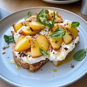 Peach & Ricotta Toast Recipe