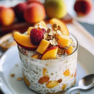 Chia Peach Overnight Oats