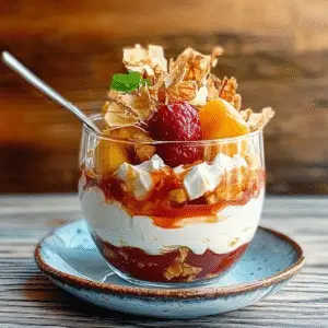 Roasted Peach Yogurt Parfait Recipe