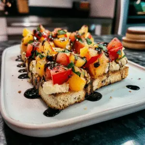 Peach Bruschetta