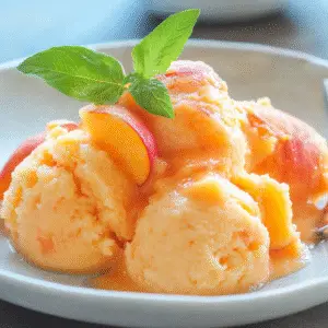 4-Ingredient Peach Sorbet Recipe