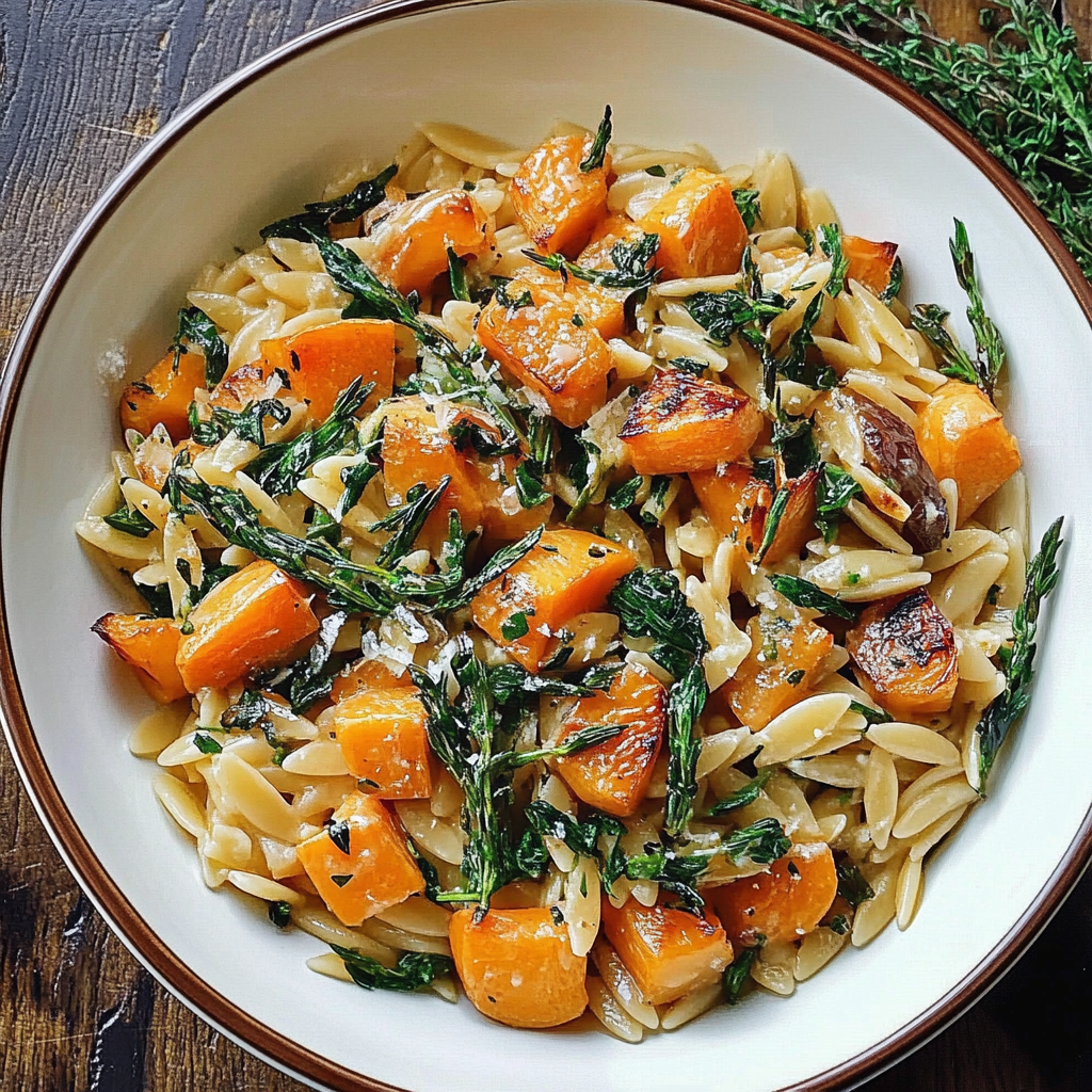 Orzo with Roasted Butternut Squash Recipe