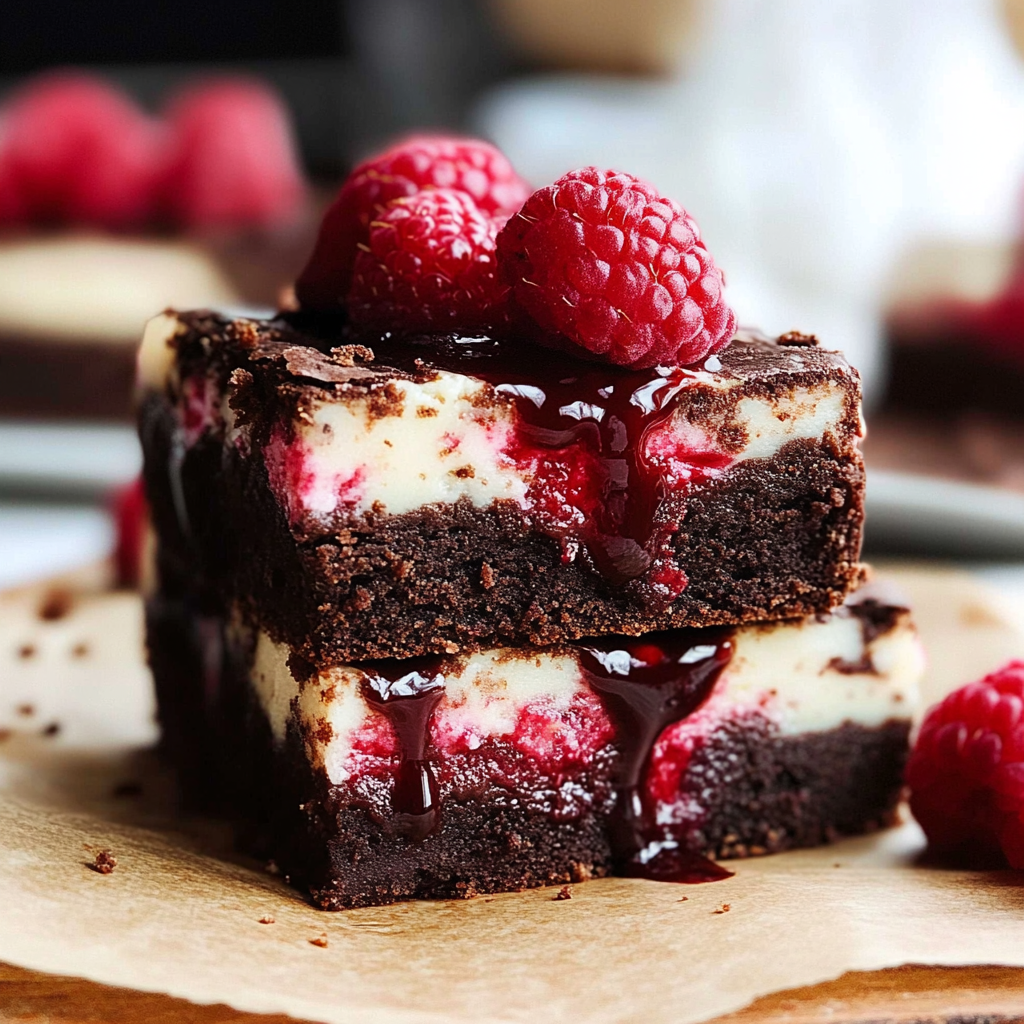 Raspberry Swirl Brownies