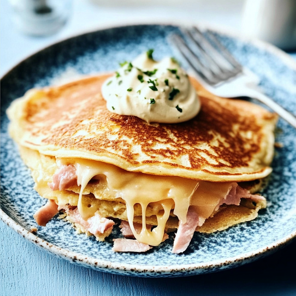 Cheese & Ham Pancakes