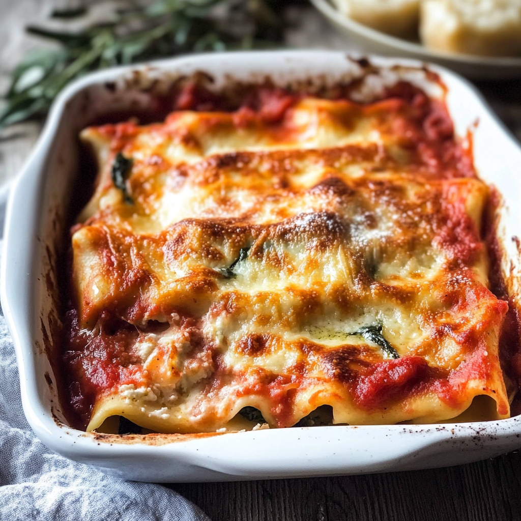 Spinach Ricotta Cannelloni Recipe