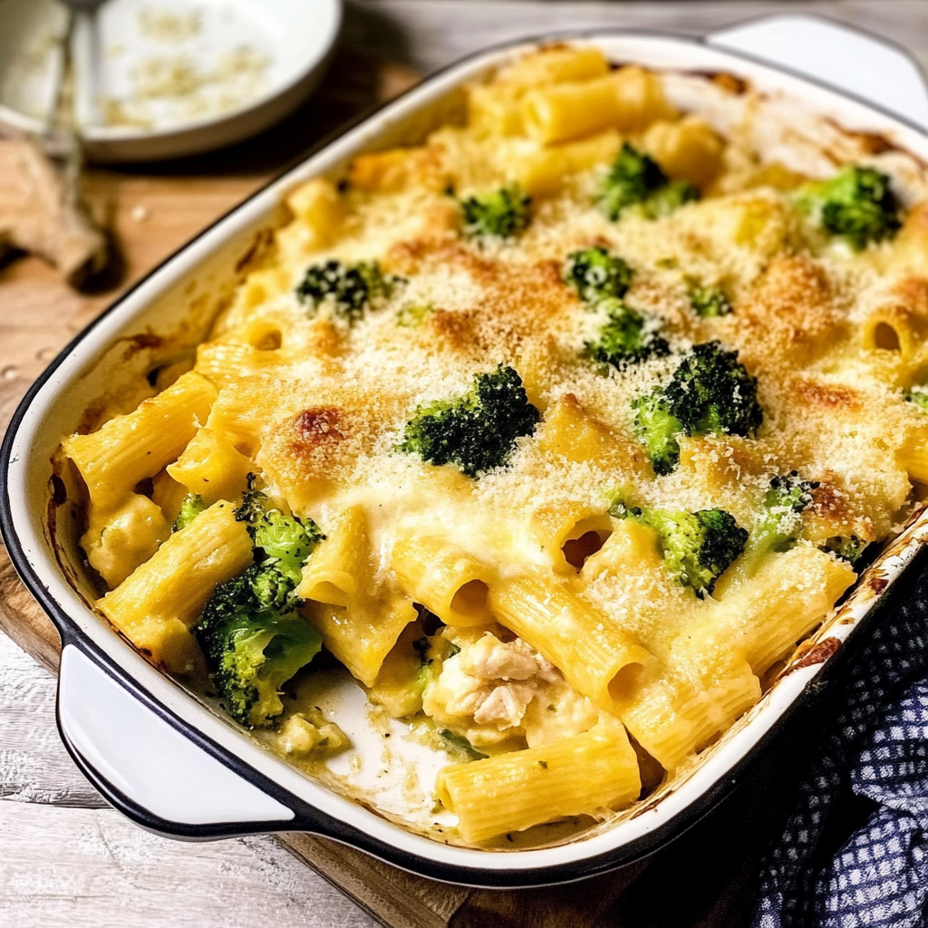 Cheesy Chicken Broccoli Pasta Bake Recipe
