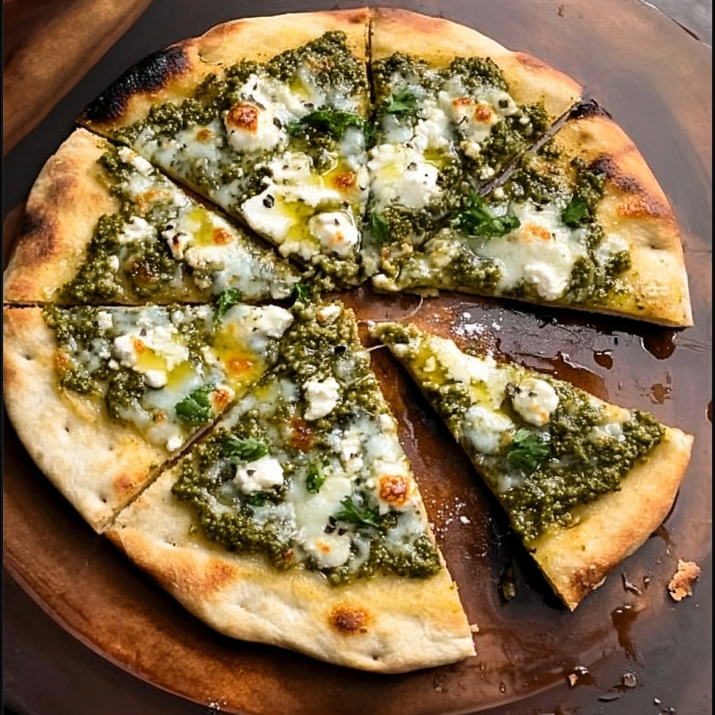 Pesto Flatbread Pizza Recipe