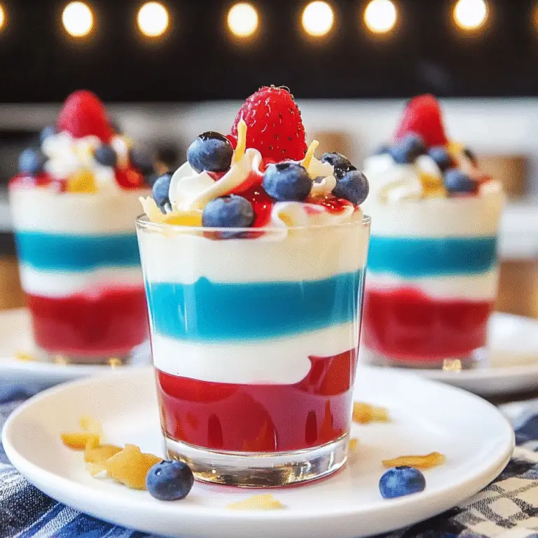 Red, White, and Blue Jello Cups Recipe