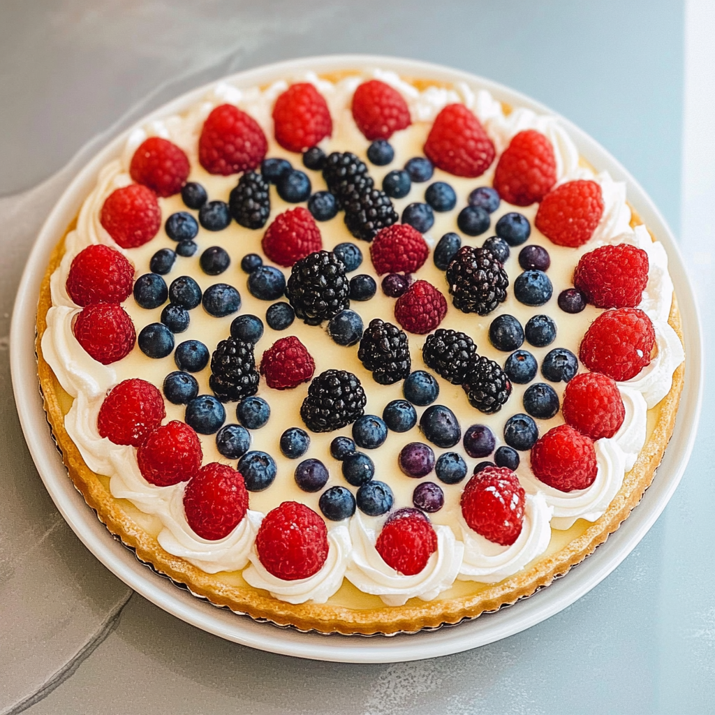Red, White, and Blue Fruit Pizza Recipe
