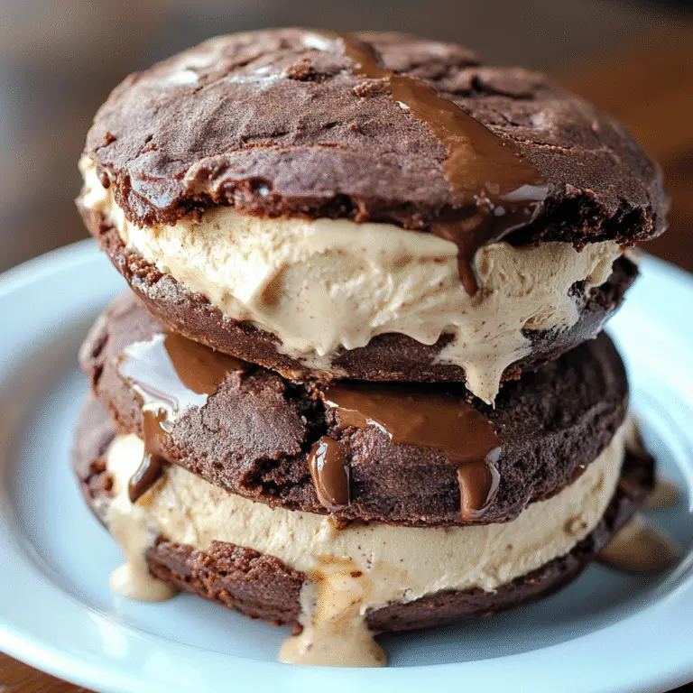 Ice Cream Sandwiches with Brownie Cookies Recipe
