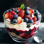 Oreo Trifle with Blueberries & Strawberries