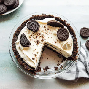 Oreo Cookie Crust Flag Pie