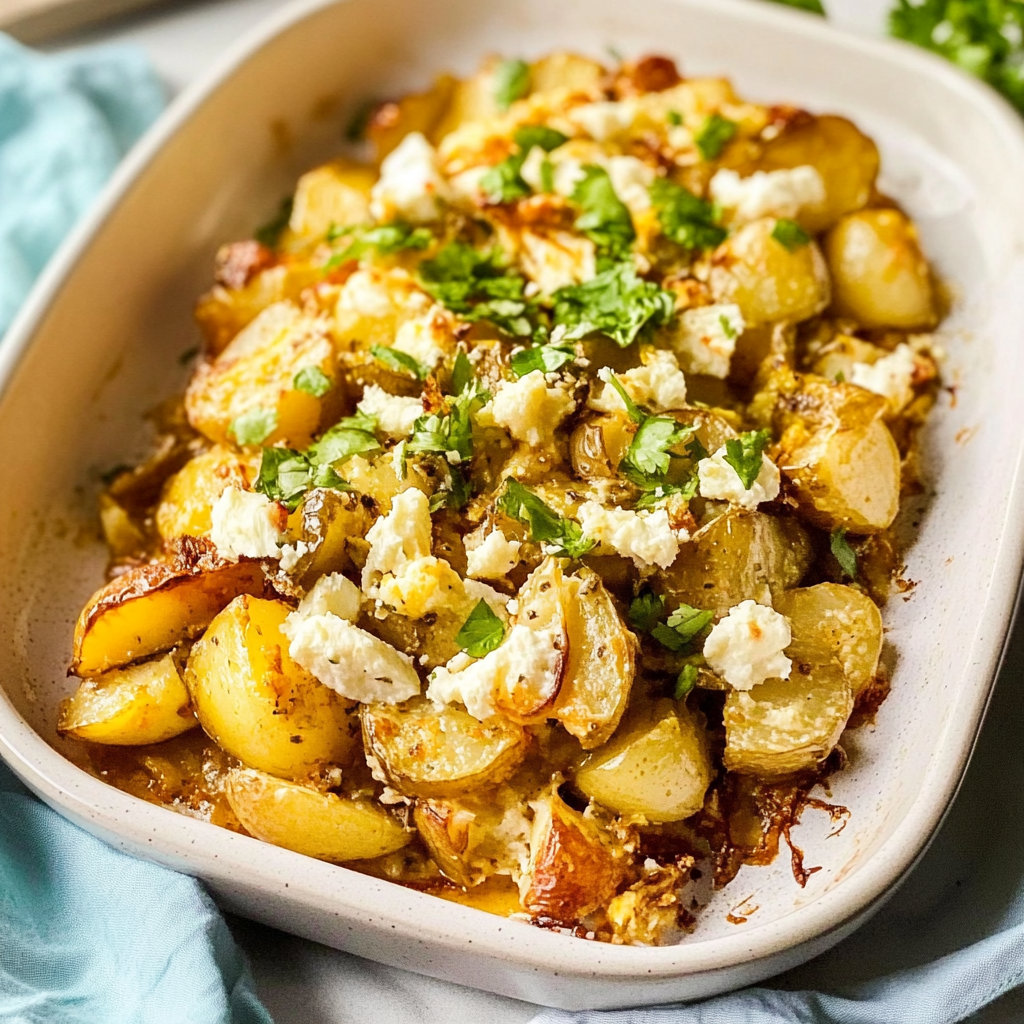 Baked Feta Potatoes