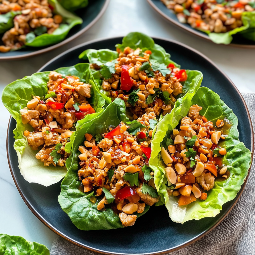 Thai Chicken Lettuce Wraps