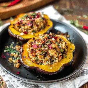 Quinoa Stuffed Acorn Squash Recipe