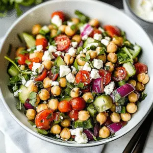 Mediterranean Chickpea Feta Salad
