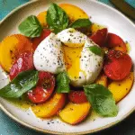Peach Caprese Salad with Burrata